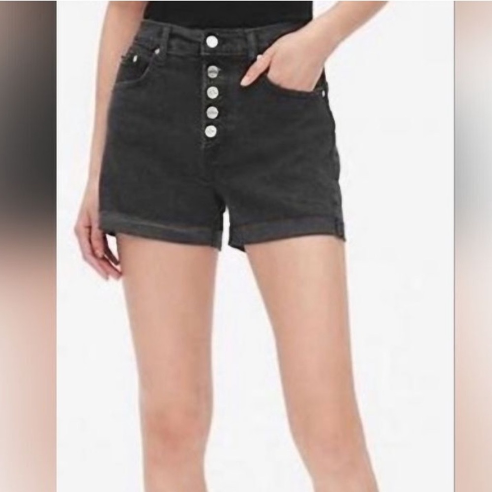 Gap High Rise Button Front Denim Shorts